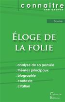 Couverture du livre « Éloge de la folie, d'Erasme » de  aux éditions Editions Du Cenacle