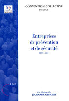 Couverture du livre « Entreprises de prévention et de securité ; brochure 3196, idcc 1351 » de  aux éditions Documentation Francaise