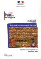 Couverture du livre « Pour une consommation durable » de  aux éditions Documentation Francaise