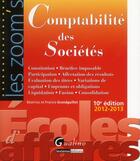 Couverture du livre « Comptabilité sociétés 2012-2013 (10e édition) » de Beatrice Grandguillot et Francis Grandguillot aux éditions Gualino