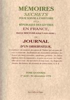 Couverture du livre « Mémoires secrets ou journal d'un observateur t.14 1779 » de Bachaumont et Mouffle D'Angerville aux éditions Paleo
