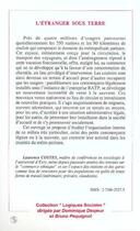 Couverture du livre « L'étranger sous terre ; commerçants et vendeurs » de Laurence Costes aux éditions Editions L'harmattan