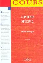 Couverture du livre « Contrats Speciaux ; 3e Edition » de Daniel Mainguy aux éditions Dalloz