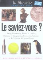 Couverture du livre « Le saviez-vous ? » de L-A Chermette aux éditions Editions 365
