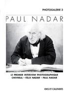 Couverture du livre « Paul Nadar, le premier interview photographique : Chevreul, Félix Nadar, Paul Nadar » de Michele Auer aux éditions Ides Et Calendes