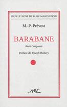 Couverture du livre « Barabane ; récit congolais » de Marie-Paul Prevost aux éditions Nel