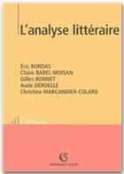Couverture du livre « L'analyse littéraire ; notions et repères (édition 2005) » de Eric Bordas aux éditions Armand Colin