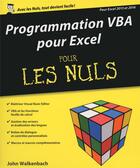 Couverture du livre « Programmation VBA pour Excel 2013 et 2016 pour les nuls » de John Walkenbach aux éditions First Interactive