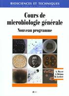 Couverture du livre « Cours De Microbiologie Generale (Nouveau Programme) » de Meyer aux éditions Doin
