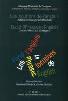 Couverture du livre « Locutions de l anglais/fixed phrases in english » de Pennec/Simonin aux éditions Pu De Perpignan