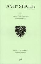 Couverture du livre « REVUE XVIIE SIECLE N.256 » de Revue Xviie Siecle aux éditions Puf