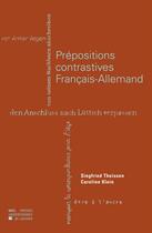 Couverture du livre « Prepositions contrastives francais-allemand » de Klein et Theissen aux éditions Pu De Louvain