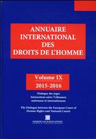 Couverture du livre « Annuaire international des droits de l'homme t.9 (édition 2015/2016) » de  aux éditions Sakkoulas