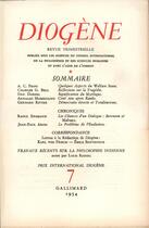 Couverture du livre « Diogene 7 » de Collectifs Gallimard aux éditions Gallimard