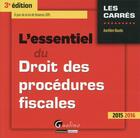 Couverture du livre « L'essentiel du droit des procédures fiscales 2015-2016 » de Aurelien Baudu aux éditions Gualino