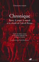 Couverture du livre « Chronique » de Anonyme Romain aux éditions Editions Anacharsis