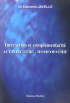 Couverture du livre « Acupuncture-homeopathie » de  aux éditions Medicis