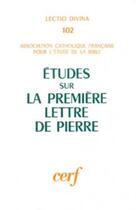 Couverture du livre « Études sur la Première Lettre de Pierre » de Acfeb aux éditions Cerf