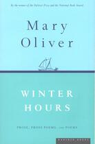 Couverture du livre « Winter Hours » de Oliver Mary aux éditions Houghton Mifflin Harcourt