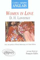 Couverture du livre « Lawrence, women in love » de Francois Gallix aux éditions Ellipses
