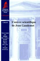 Couverture du livre « L'oeuvre scientifique de Jean Gaudemet » de  aux éditions Pantheon-assas