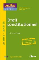 Couverture du livre « Droit constitutionnel (5e édition) » de Virginie Saint-James aux éditions Breal