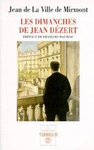 Couverture du livre « Les dimanches de Jean Dézert » de La Ville De Mirmont aux éditions Table Ronde