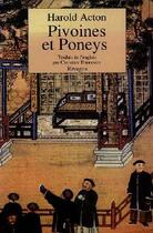 Couverture du livre « Pivoines Et Poneys » de Harold Acton aux éditions Rivages