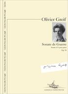 Couverture du livre « Sonate de guerre - sonate n 15 pour piano, op. 54 » de Greif aux éditions Artchipel