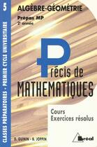Couverture du livre « Precis De Maths T. 5 Algebre Geometrie Mp » de Joppin Guinin aux éditions Breal