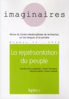 Couverture du livre « Imaginaires, n 15/2012. la representation du peuple » de Giudicelli Xavier aux éditions Pu De Reims