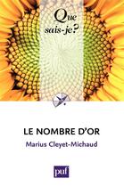 Couverture du livre « Le nombre d'or (13e édition) » de Marius Cleyet-Michaud aux éditions Que Sais-je ?