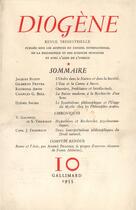 Couverture du livre « Diogene 10 » de Collectifs Gallimard aux éditions Gallimard
