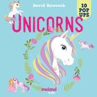 Couverture du livre « Unicorns : 10 pop ups » de David Hawcock aux éditions Nuinui Jeunesse