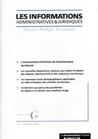 Couverture du livre « Informations administratives et juridiques n.1 ; janvier 2005 » de  aux éditions Documentation Francaise