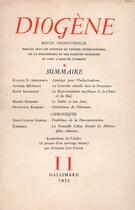 Couverture du livre « Diogene 11 » de Collectifs Gallimard aux éditions Gallimard