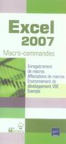 Couverture du livre « Excel 2007 ; macros commandes » de Michele Amelot aux éditions Eni