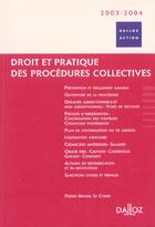 Couverture du livre « Droit Et Pratique Des Procedures Collectives » de Pierre-Michel Le Corbe aux éditions Dalloz