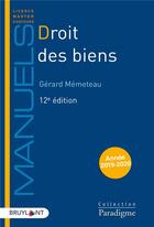 Couverture du livre « Droit des biens (édition 2019/2020) » de Gerard Memeteau aux éditions Bruylant