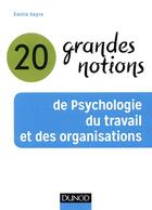Couverture du livre « 20 grandes notions de psychologie du travail et des organisations » de Emilie Vayre aux éditions Dunod