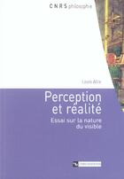 Couverture du livre « Perception et realite » de Allix Louis aux éditions Cnrs