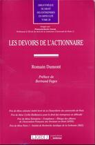 Couverture du livre « Les devoirs de l'actionnaire t.28 » de Romain Dumont aux éditions Lgdj