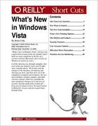 Couverture du livre « What's New in Windows Vista? » de Brian Culp aux éditions O Reilly
