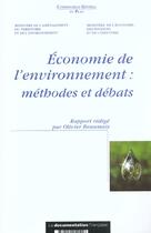 Couverture du livre « Économie de l'environnement ; méthodes et débats » de Olivier Beaumais aux éditions Documentation Francaise