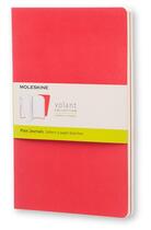 Couverture du livre « Carnet volant set de 2 pages blanches gd fmt rouge geranium » de Moleskine aux éditions Moleskine