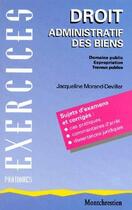 Couverture du livre « Droit administratif des biens » de Morand-Deviller Jacq aux éditions Lgdj