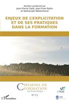 Couverture du livre « Enjeux de l'explicitation et de ses pratiques dans la formation » de  aux éditions L'harmattan