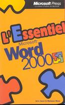 Couverture du livre « L'Essentiel Microsoft Word 2000 » de Microsoft Press aux éditions Microsoft Press
