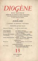 Couverture du livre « Diogene 13 » de Collectifs Gallimard aux éditions Gallimard