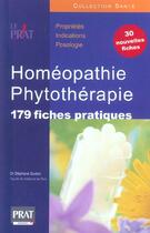 Couverture du livre « Homeopathie, phytotherapie : 179 fiches pratiques 2004 » de Stephane Guidon aux éditions Prat